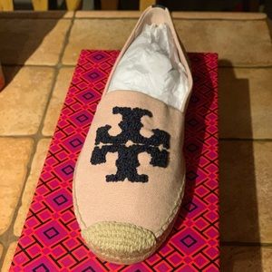 Tory Burch Elisa logo flat espadrille